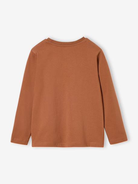 Long-sleeved T-shirt for boys anthracite+cappuccino+red+sage green+white - vertbaudet enfant 