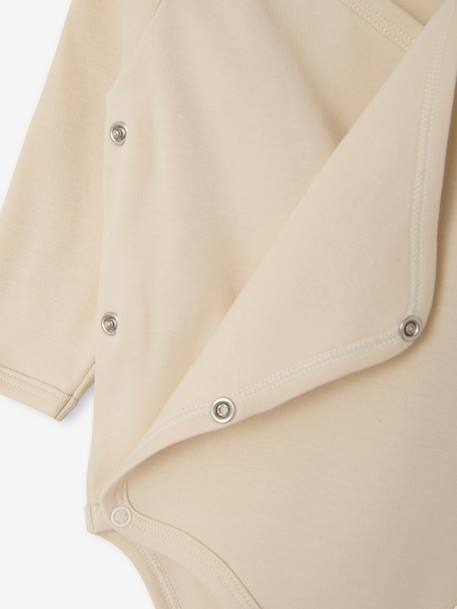 Pack of 5 long-sleeved bodysuits for newborn marl beige - vertbaudet enfant 