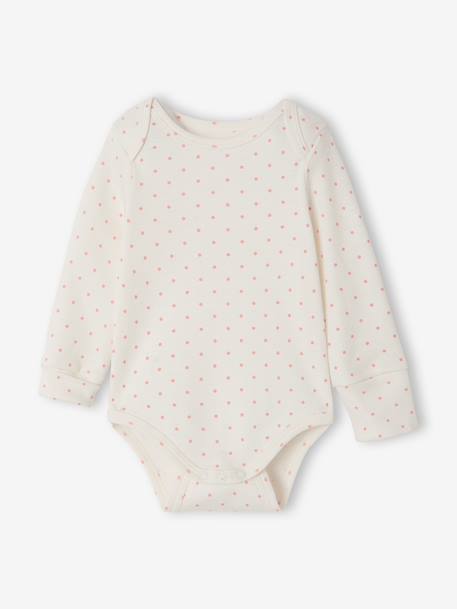 Lot 5 bodies manches longues bébé fille écru - vertbaudet enfant 