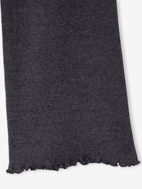 Wide-leg knitted leggings for girls marl grey+taupe - vertbaudet enfant 
