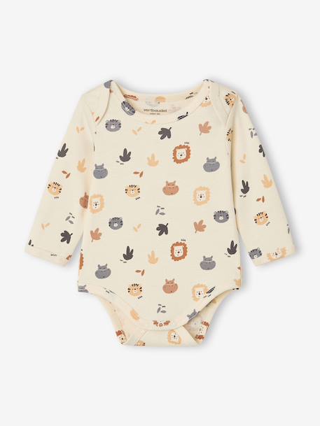 Pack of 3 long-sleeved bodysuits for baby hazel - vertbaudet enfant 