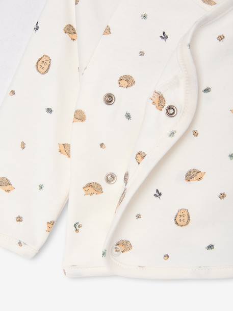 Brassière naissance manches longues cappuccino+écru+vert sauge - vertbaudet enfant 