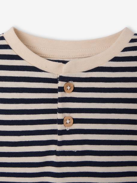 Pack of 3 Basics Tops in Organic Cotton for Babies pecan nut+terracotta - vertbaudet enfant 