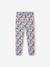 Girls' printed technical sportswear leggings anthracite+old rose - vertbaudet enfant 