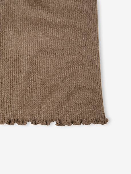 Wide-leg knitted leggings for girls marl grey+taupe - vertbaudet enfant 