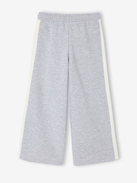 Wide-leg joggers for girls marl grey - vertbaudet enfant 