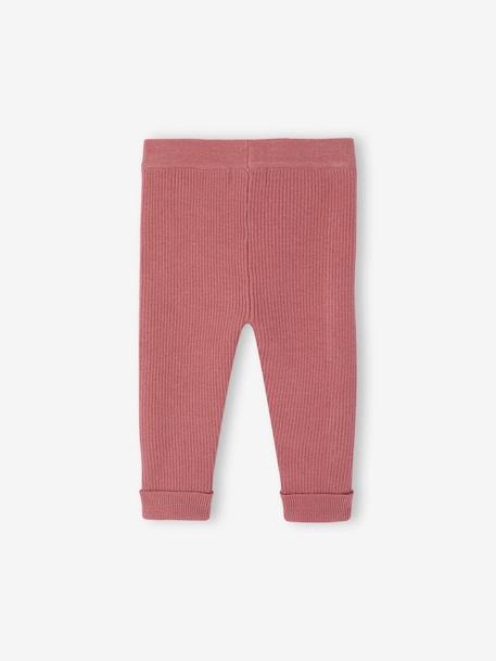 Legging en tricot bébé beige+vanille+vert de gris+vieux rose - vertbaudet enfant 