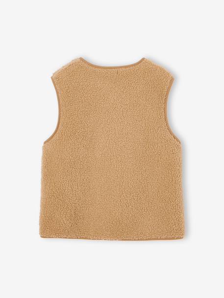 Veste sans manches chocolat+noir+sable - vertbaudet enfant 