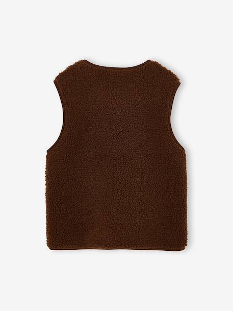 Sleeveless jacket black+chocolate+sandy beige - vertbaudet enfant 