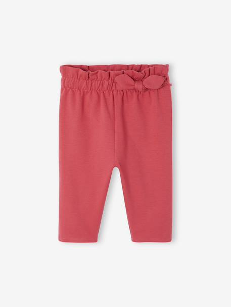 Pantalon en molleton bébé taille élastiquée encre+rose+vert bouteille - vertbaudet enfant 