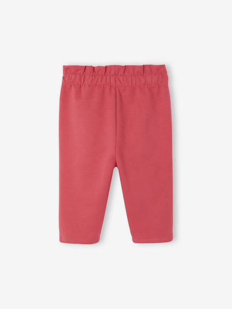 Pantalon en molleton bébé taille élastiquée encre+rose+vert bouteille - vertbaudet enfant 
