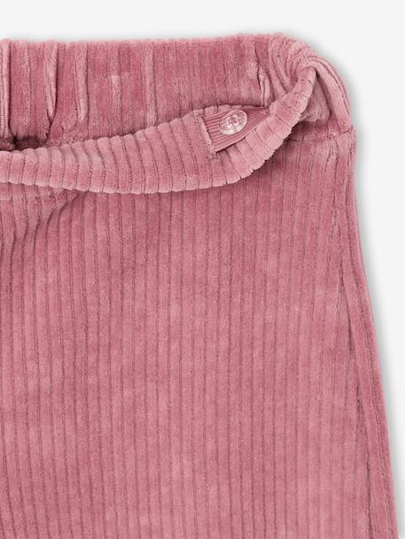 Wide Corduroy Trousers for Girls anthracite+BROWN MEDIUM SOLID+chocolate+ecru+grey blue+khaki+mauve+plum+rose - vertbaudet enfant 