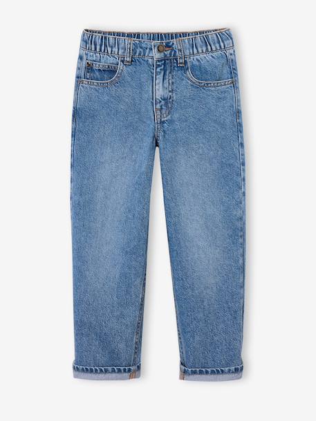 Loose-fit jeans for boys black+double stone - vertbaudet enfant 