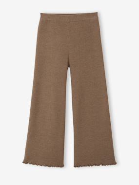 -Wide-leg knitted leggings for girls