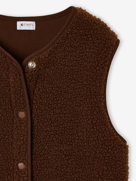 Sleeveless jacket black+chocolate+sandy beige - vertbaudet enfant 