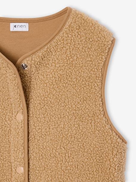 Sleeveless jacket black+chocolate+sandy beige - vertbaudet enfant 