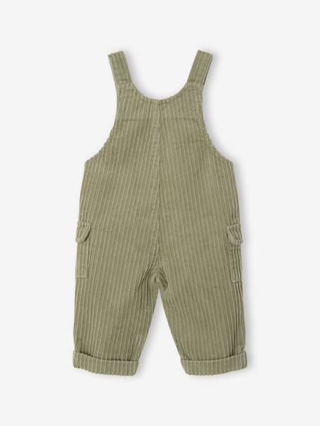 Corduroy dungarees for baby pistachio - vertbaudet enfant 