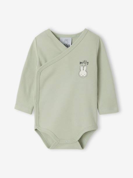 Lot de 2 bodies naissance Miffy manches longues vert d'eau - vertbaudet enfant 