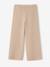 Wide-leg knitted trousers for girls anthracite+beige - vertbaudet enfant 