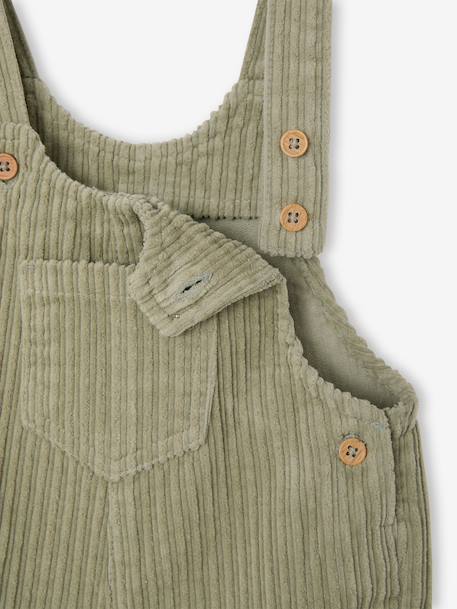 Corduroy dungarees for baby pistachio - vertbaudet enfant 