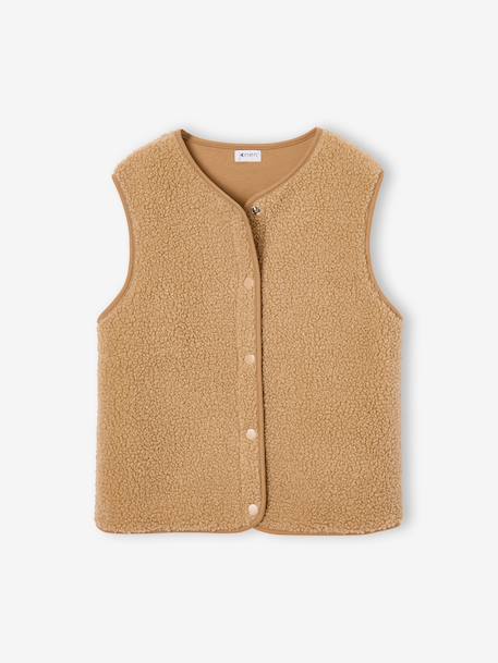 Veste sans manches chocolat+noir+sable - vertbaudet enfant 