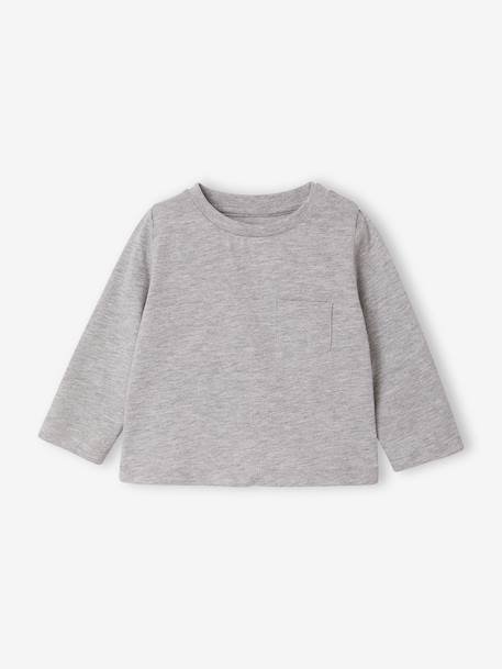 Pack of 3 Basics Tops in Organic Cotton for Babies pecan nut+terracotta - vertbaudet enfant 