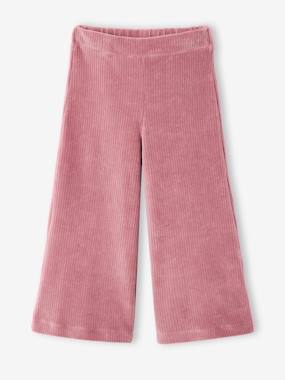 Girls-Wide Corduroy Trousers for Girls