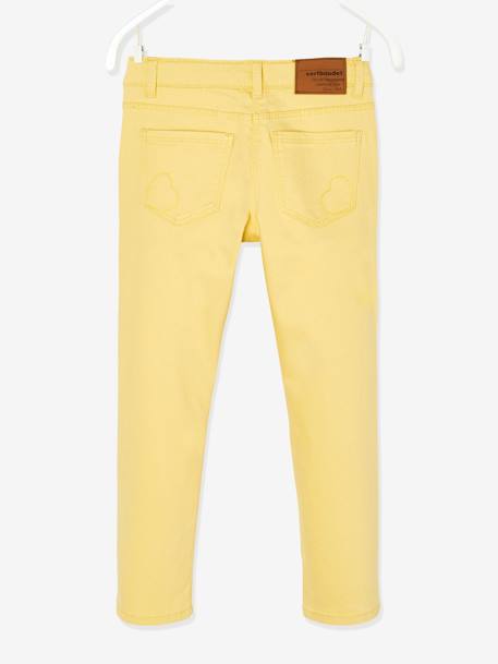 Pantalon slim fille Morphologik tour de hanches LARGE framboise+jaune+marine foncé+marron clair+rouge clair+vert - vertbaudet enfant 