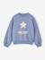 Crewneck sweatshirt with long sleeves for girls chambray blue+marl grey - vertbaudet enfant 