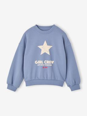 Fille-Sweat fille col rond manches longues