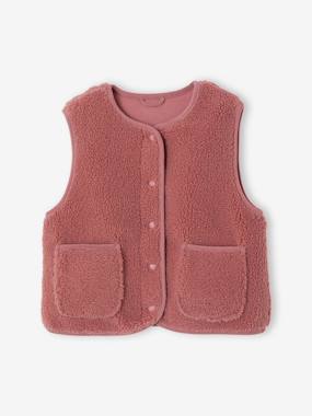 Fille-Gilet fille sans manches en sherpa 