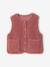 Sleeveless Sherpa Jacket for Girls blush+plum+vanilla - vertbaudet enfant 
