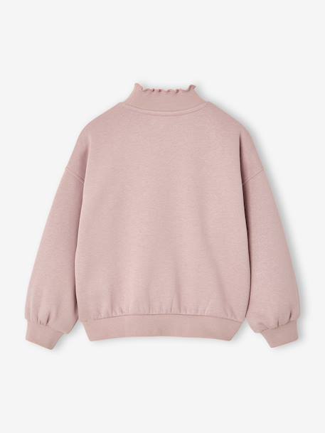 Sweatshirt for girls with high neck pale pink - vertbaudet enfant 