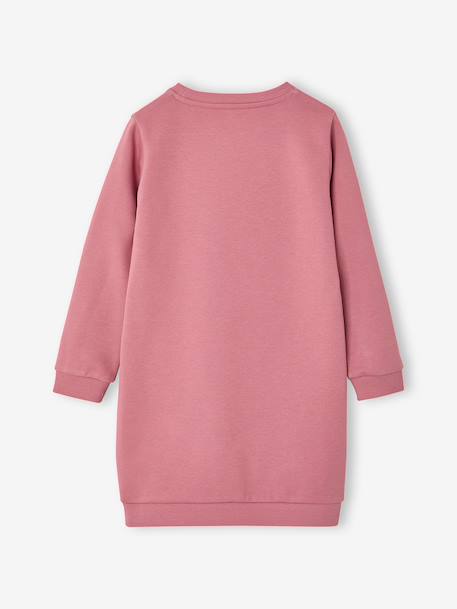 Robe en molleton fille écru+marine+mauve+vert sauge - vertbaudet enfant 
