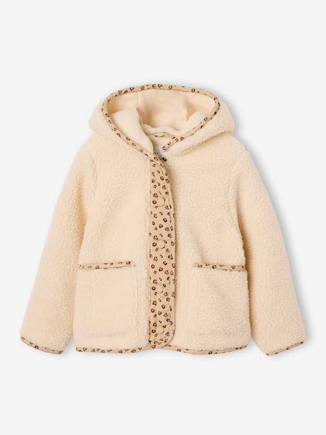 Hooded jacket for girls vanilla - vertbaudet enfant 