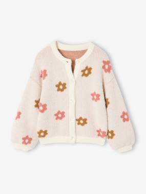 Fille-Gilet fille motif maille mousseuse