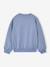 Crewneck sweatshirt with long sleeves for girls chambray blue+marl grey - vertbaudet enfant 