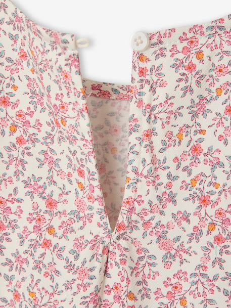 Robe courte fille manches longues ivoire+vanille - vertbaudet enfant 