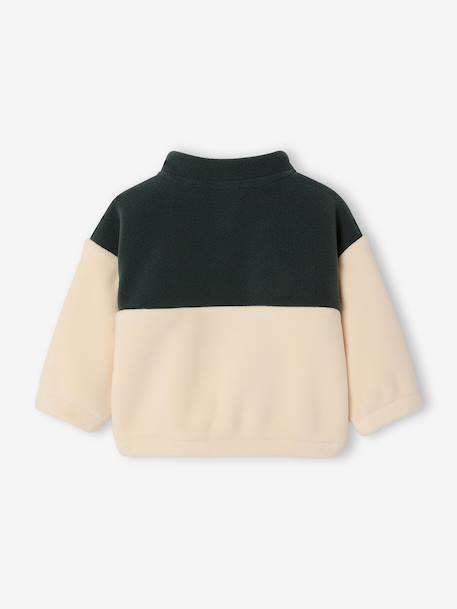 Fleece sweatshirt for baby fir green - vertbaudet enfant 