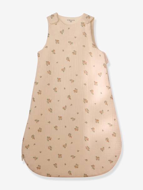 Baby sleeping bag in cotton muslin ecru - vertbaudet enfant 