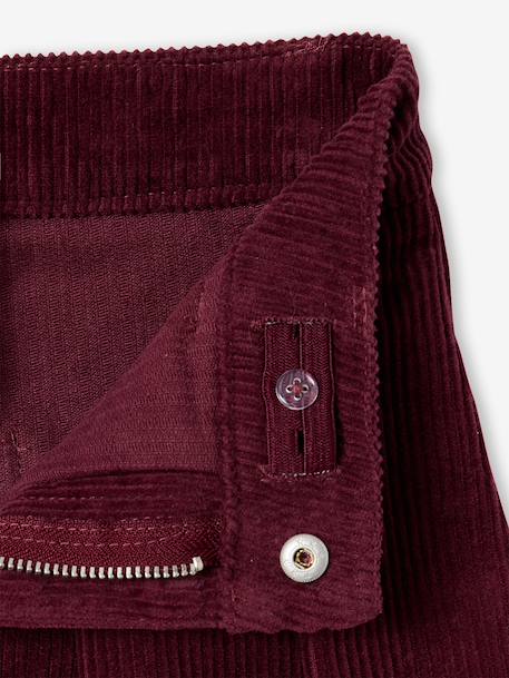 Jupe short fille plissée beige+bordeaux+vert anglais - vertbaudet enfant 