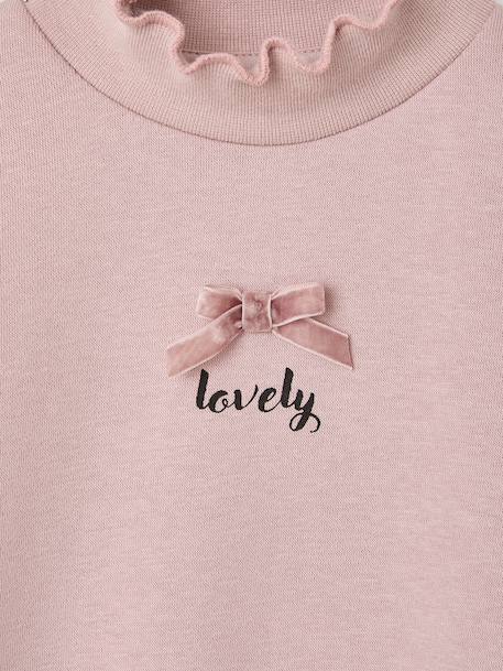 Sweatshirt for girls with high neck pale pink - vertbaudet enfant 