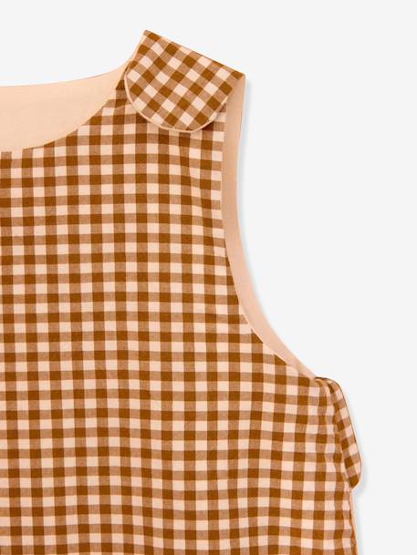 Gingham baby sleeping bag caramel - vertbaudet enfant 