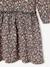 Long Sleeve Printed Dress for Girls anthracite+rose+sand beige - vertbaudet enfant 