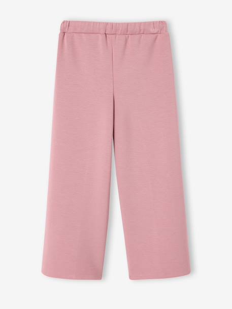 Wide-leg joggers for girls old rose - vertbaudet enfant 