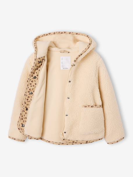 Hooded jacket for girls vanilla - vertbaudet enfant 