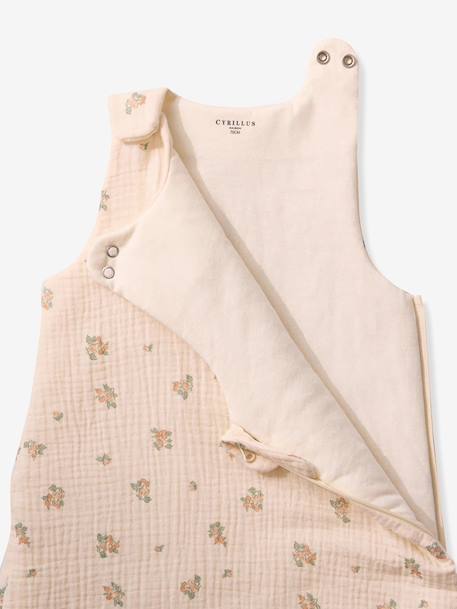 Baby sleeping bag in cotton muslin ecru - vertbaudet enfant 