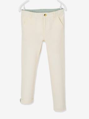 Pantalon garçon cérémonie chino en coton/lin  - vertbaudet enfant