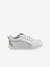 Leather Trainers, with Pineapple, for Girls White - vertbaudet enfant 