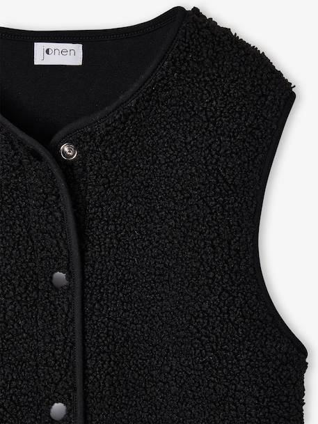 Sleeveless jacket black+chocolate+sandy beige - vertbaudet enfant 
